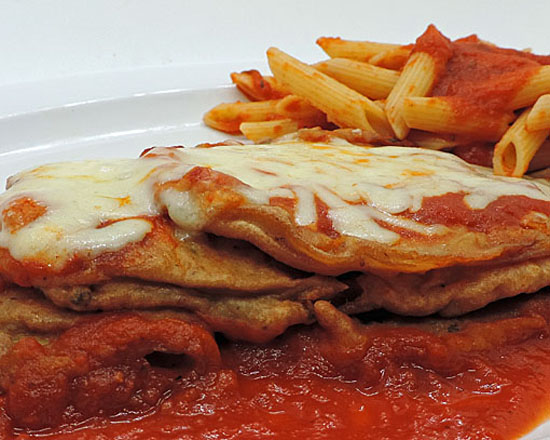 EXPRESS LUNCH Eggplant Parmigiana with Linguine image